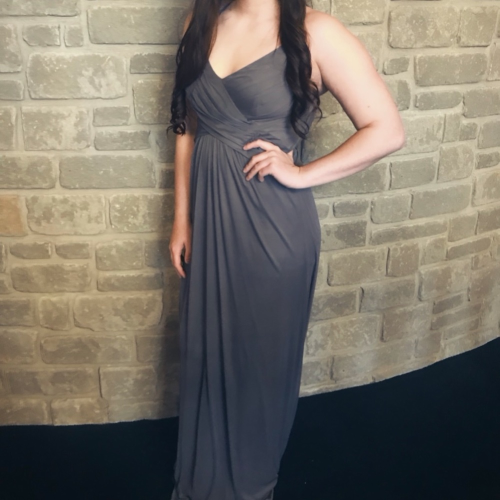 Grey David’s Bridal dress